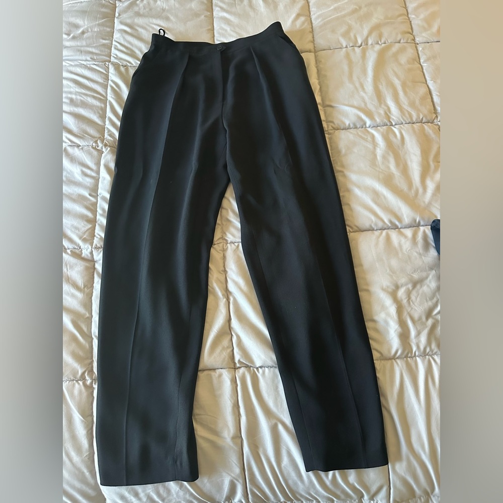 Jones New York Woman’s Black Dress Trousers - Sleek Pleated Front